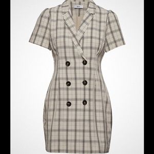 Plaid double breasted dress. Size small